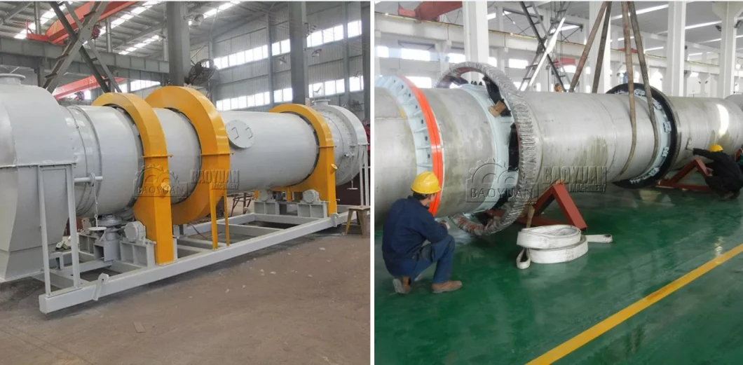 Industrial Slurry Sludge Silica Sand Rotary Drum Dryer Machine