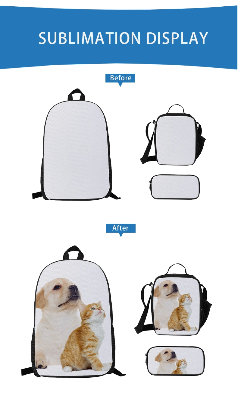 Sublimation Lunch Tote Bag Backpack School Bags